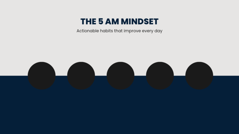 The 5 am mindset routine for success